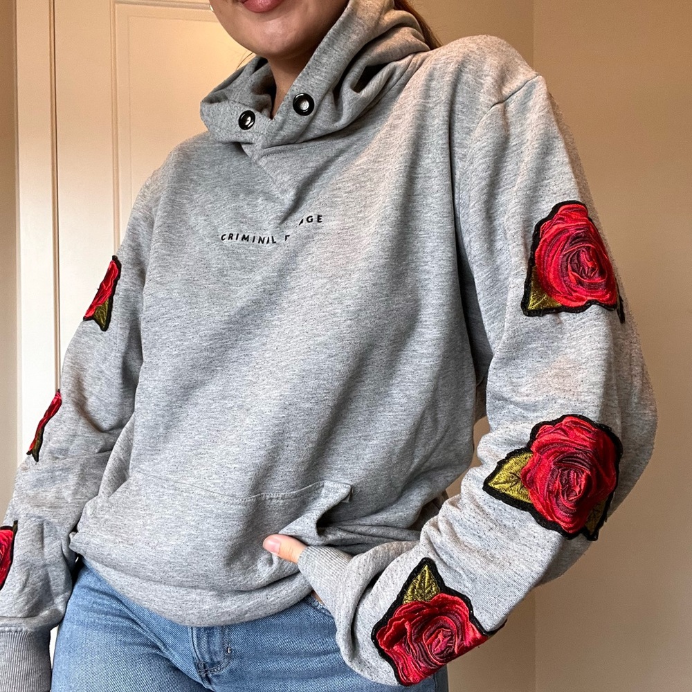 Criminal Damage Rose Hoodie
